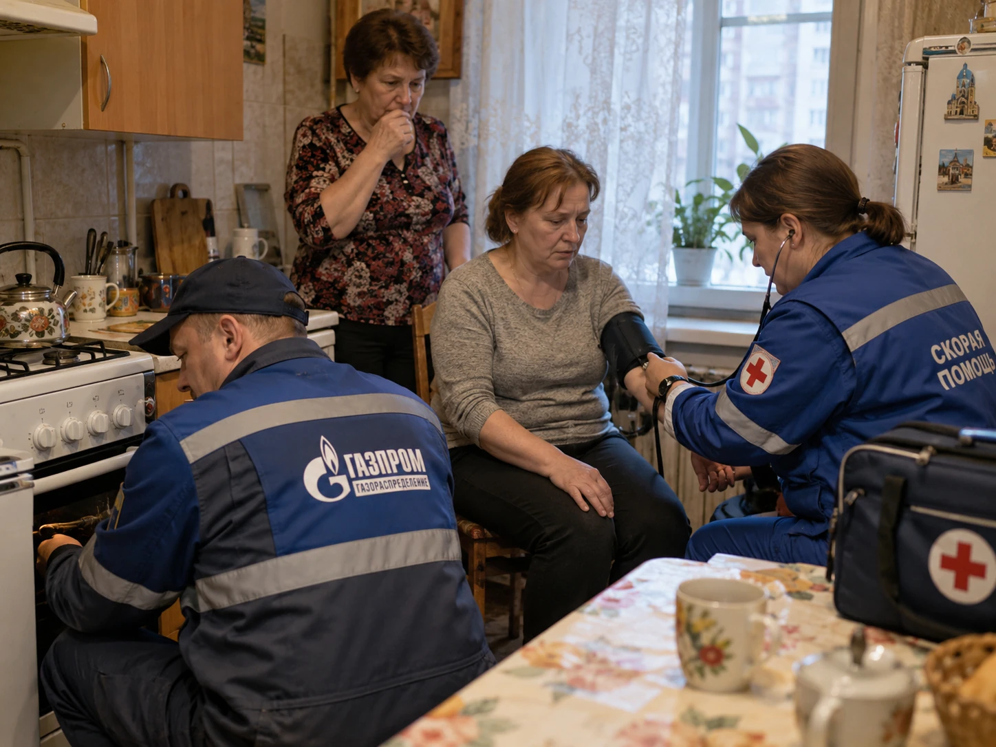 Несчастный случай в квартире: помощь медиков и газовой службы